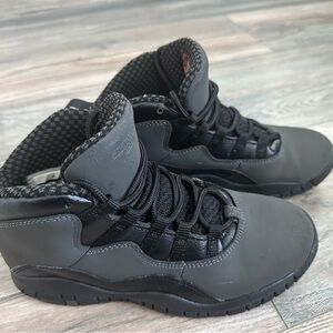 Jordan Black and Gray Kids Sneakers